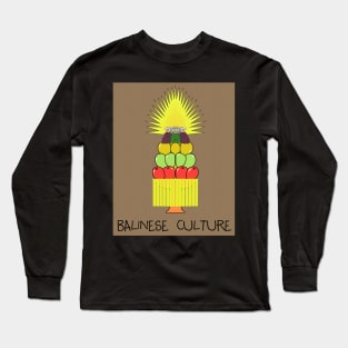 Balinese Culture 'Gebogan' Long Sleeve T-Shirt